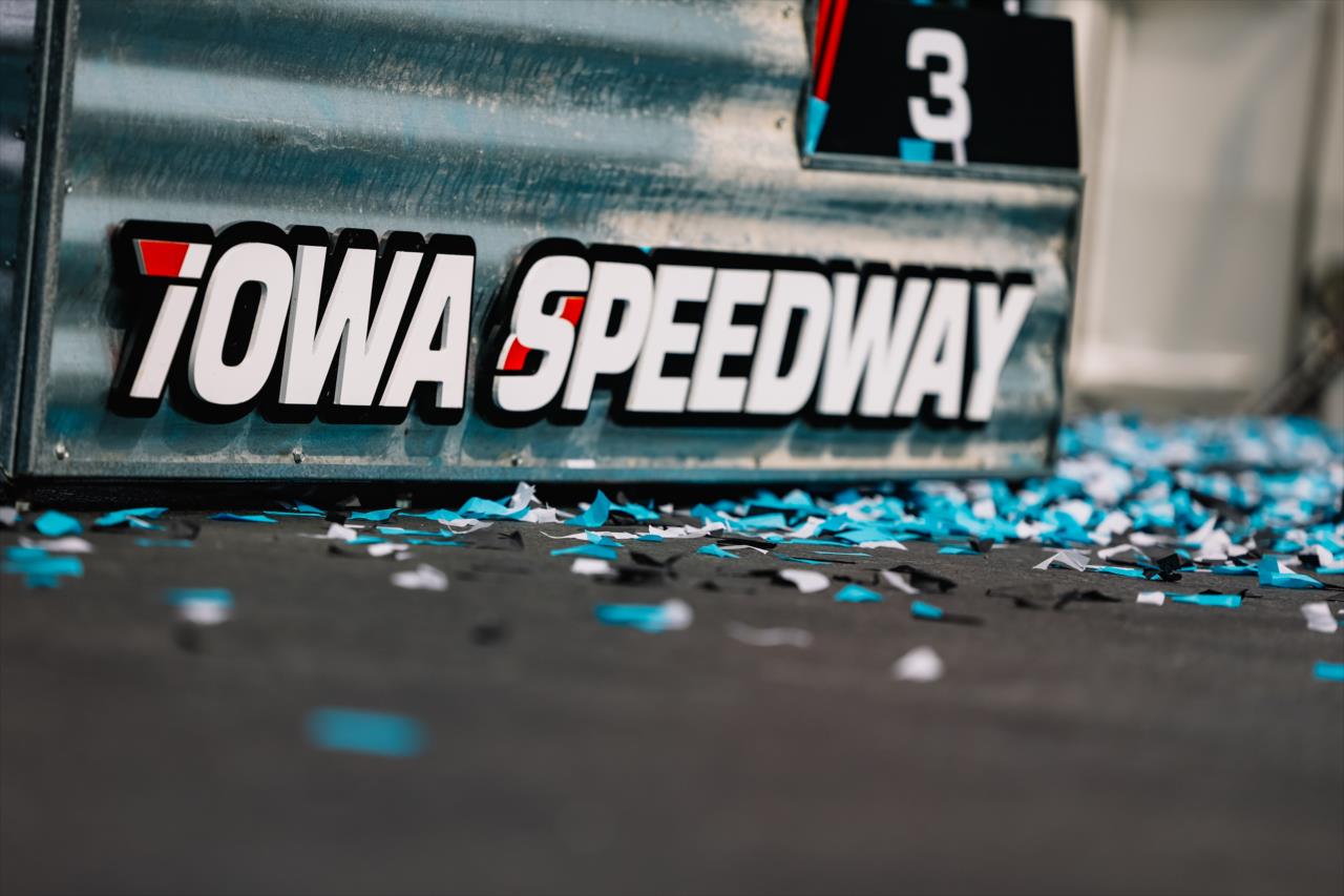 Iowa Speedway Podium - Hy-Vee One Step 250 Presented by Gatorade - By: Joe Skibinski -- Photo by: Joe Skibinski