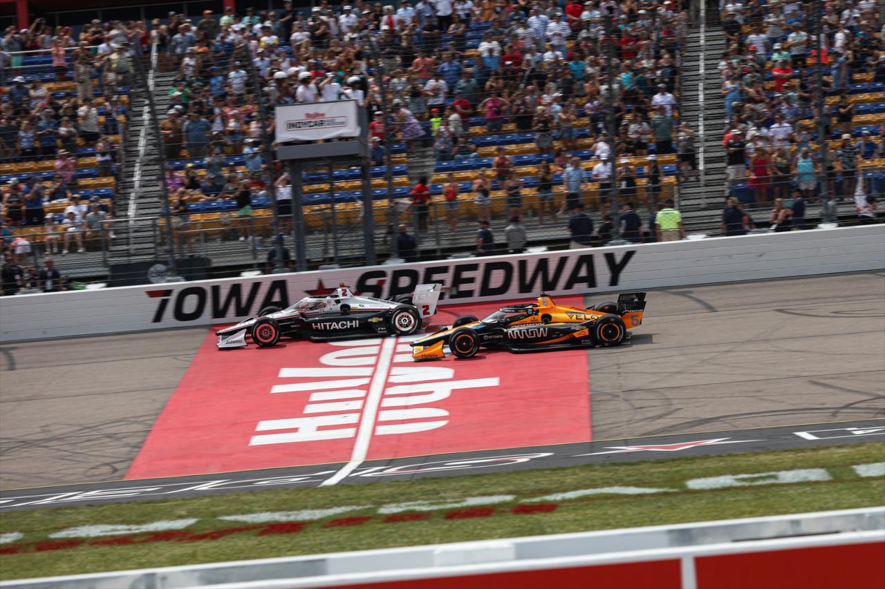 Josef Newgarden and Pato O'Ward - Hy-Vee One Step 250 Presented by Gatorade - By: Travis Hinkle -- Photo by: Travis Hinkle