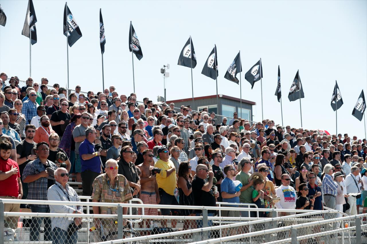 Fans watching the Firestone Grand Prix of Monterey -- Photo by: Joe Skibinski