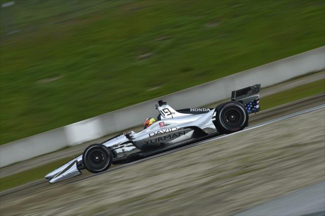 Santino Ferrucci races toward Turn 10 during the team test at WeatherTech Raceway Laguna Seca -- Photo by: Chris Owens