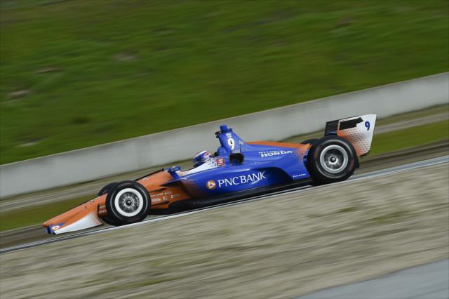 Scott Dixon races toward Turn 10 during the team test at WeatherTech Raceway Laguna Seca -- Photo by: Chris Owens