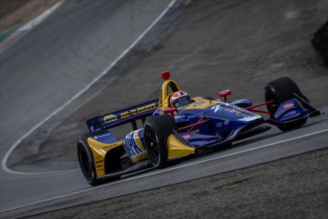 Alexander Rossi races out of the Rainey Curve (Turn 9) during the team test at WeatherTech Raceway Laguna Seca -- Photo by: Stephen King
