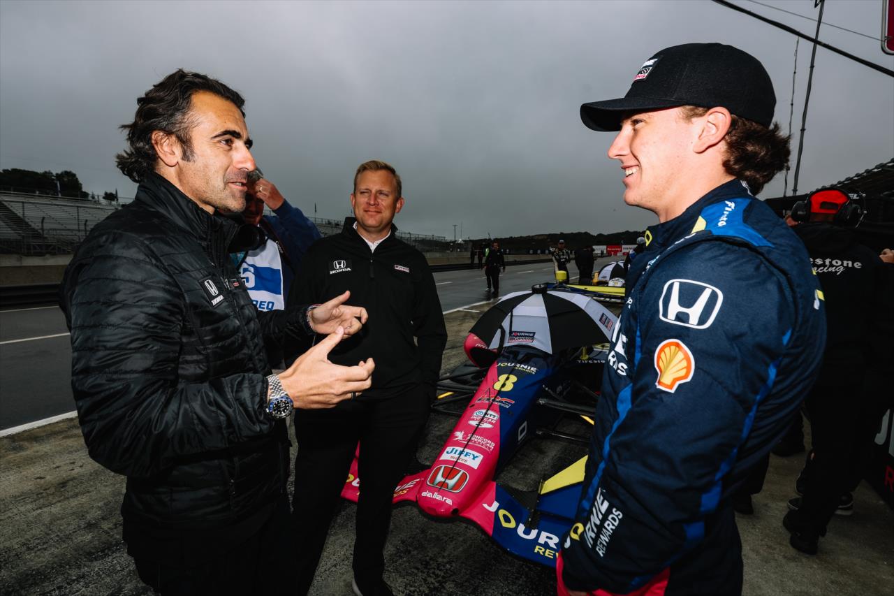 Kyffin Simpson and Dario Franchitti - Java House Grand Prix of Monterey - By: Joe Skibinski -- Photo by: Joe Skibinski