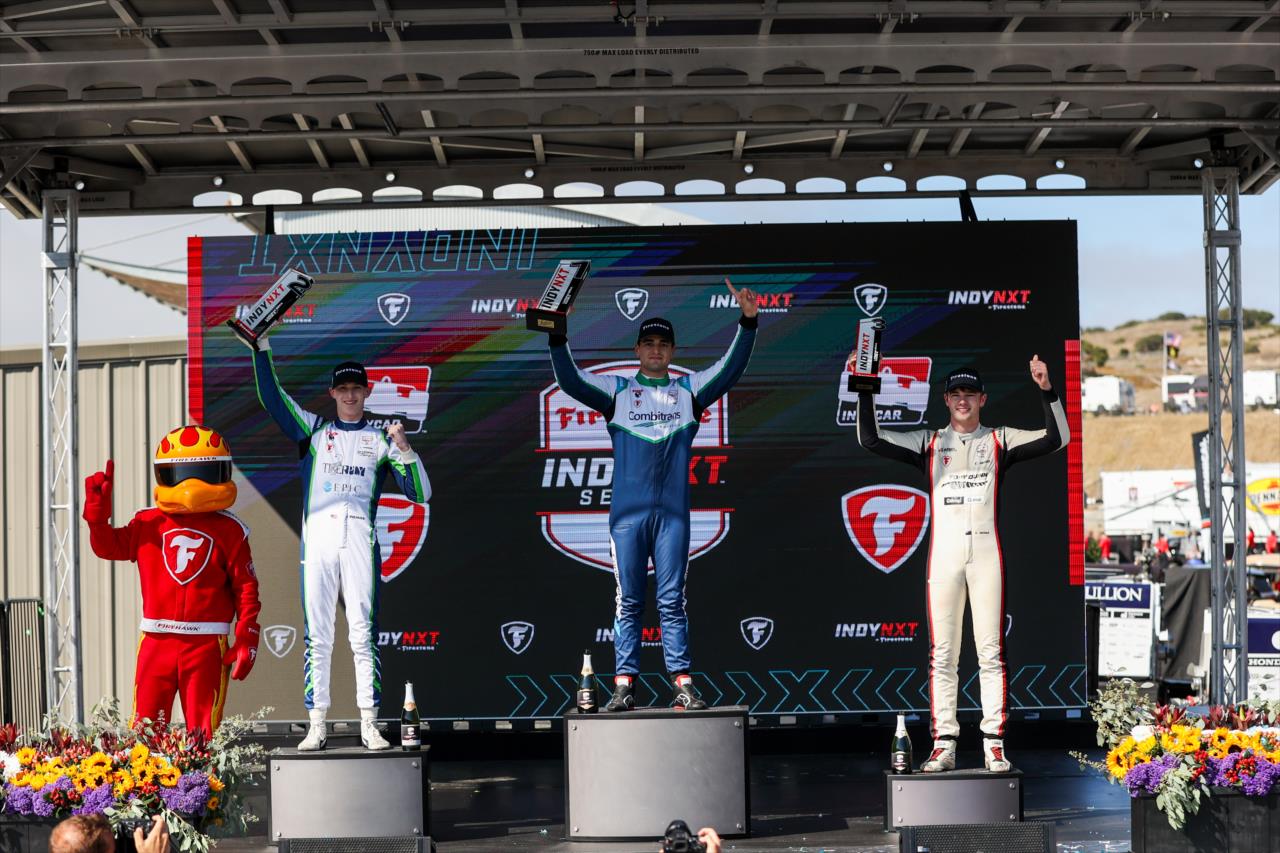 Josh Pierson, Caio Collet and Callum Hedge - INDY NXT By Firestone Grand Prix of Monterey - By: Travis Hinkle -- Photo by: Travis Hinkle