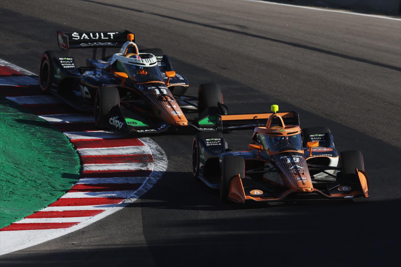 Dennis Hauger and Romain Grosjean - Mission Foods Grand Prix of Monterey - By: Travis Hinkle -- Photo by: Travis Hinkle