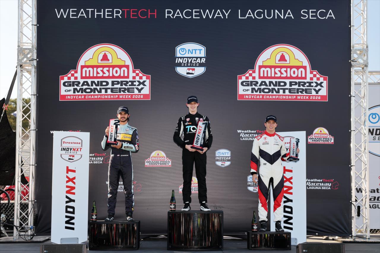 Nikita Johnson, Josh Pierson and Max Garcia - Grand Prix of Monterey - INDY NXT By Firestone - By: Travis Hinkle -- Photo by: Travis Hinkle