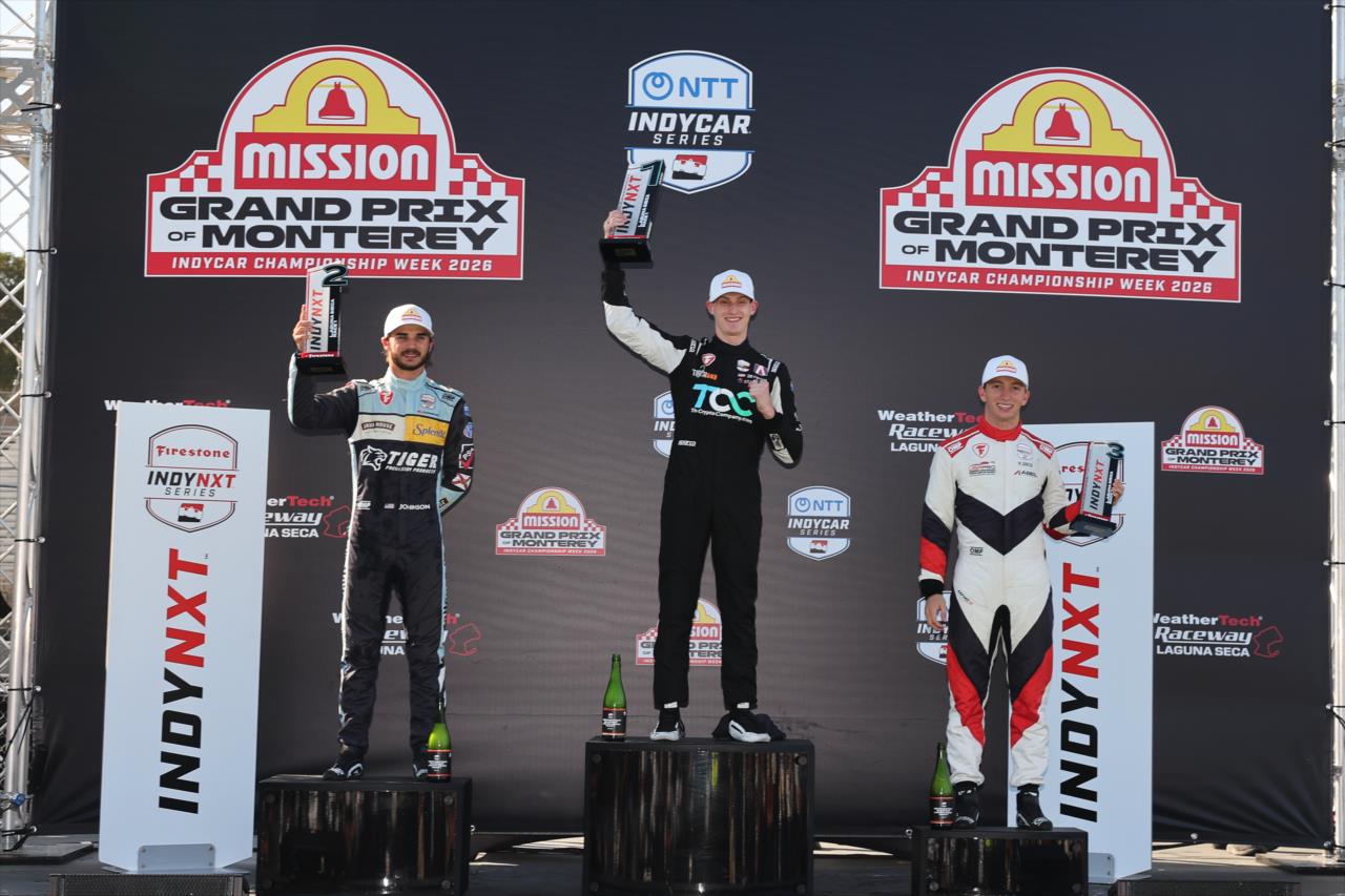 Nikita Johnson, Josh Pierson and Max Garcia - Grand Prix of Monterey - INDY NXT By Firestone - By: Travis Hinkle -- Photo by: Travis Hinkle