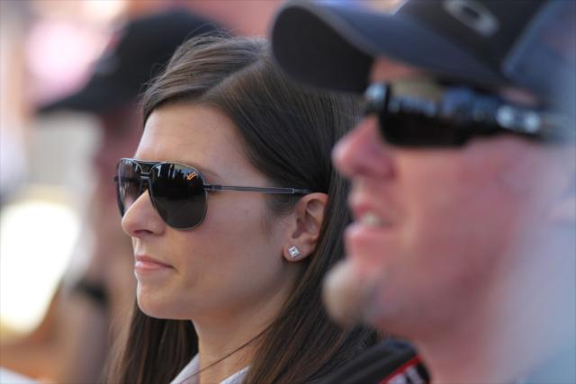 Danica Patrick in her last IZOD IndyCar Series Drivers Meeting -- Photo by: Shawn Gritzmacher
