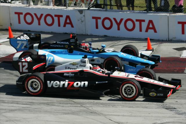 Will Power and Simon Pagenaud
Â©2012, LAT USA, All Rights Reserved -- Photo by: LAT Photo USA