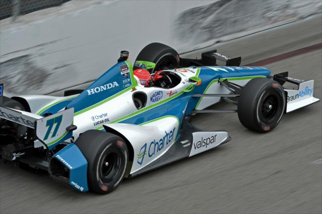 Simon Pagenaud leaves pitlane during the Toyota Grand Prix of Long Beach -- Photo by: Chris Owens