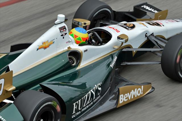 Mike Conway rolls out of pit lane during the Toyota Grand Prix of Long Beach -- Photo by: Chris Owens