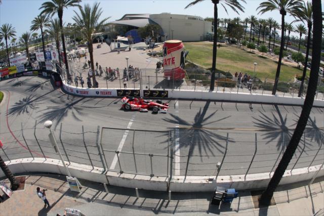Ryan Briscoe exits the fountain turn complex during the Toyota Grand Prix of Long Beach -- Photo by: Richard Dowdy