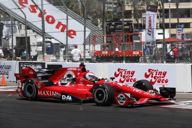 Graham Rahal enters Turn 10 during practice for the Toyota Grand Prix of Long Beach -- Photo by: Chris Jones