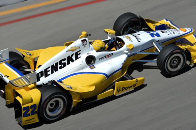 Simon Pagenaud streaks toward Turn 5 during practice for the Toyota Grand Prix of Long Beach -- Photo by: Chris Owens