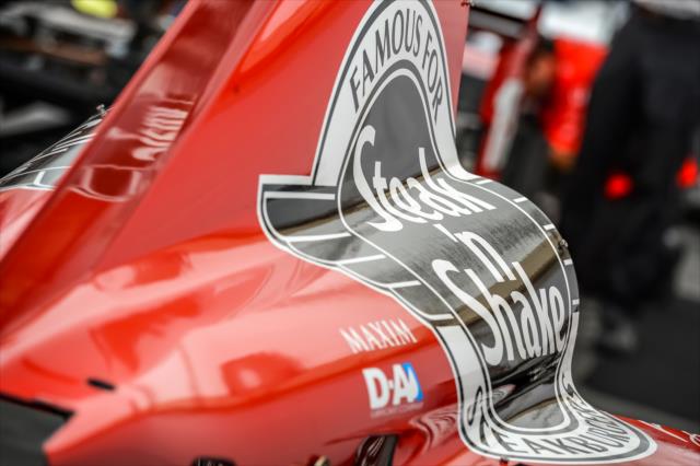 The engine cowling of Graham Rahal showing off the Steak-N-Shake sponsorship. -- Photo by: Chris Owens