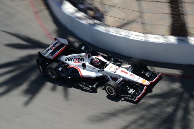 Will Power apexes Turn 3 during practice for the Toyota Grand Prix of Long Beach -- Photo by: Chris Owens