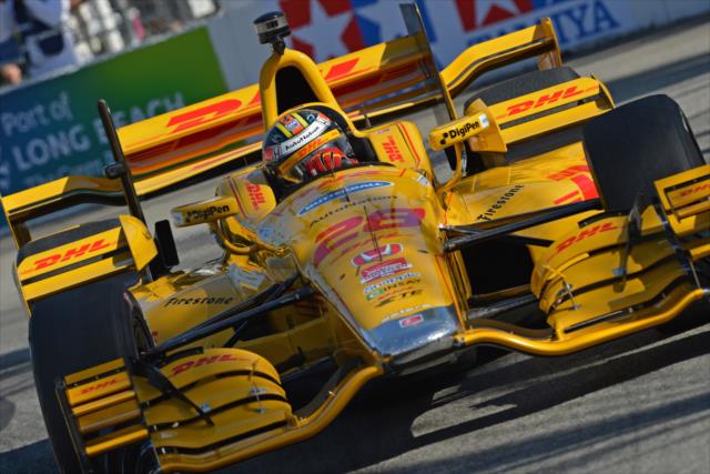 Ryan Hunter-Reay on course during practice for the Toyota Grand Prix of Long Beach -- Photo by: John Cote