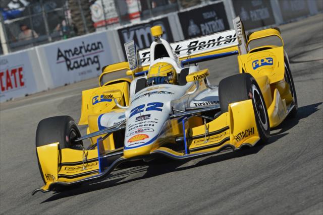 Simon Pagenaud on course during practice for the Toyota Grand Prix of Long Beach -- Photo by: John Cote