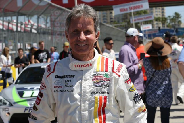 Eddie Lawson on the grid prior to the Toyota Celebrity Pro-Am Race on the Streets of Long Beach -- Photo by: Chris Jones