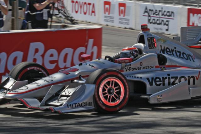 Will Power navigates the Turn 11 hairpin during qualifications for the Toyota Grand Prix of Long Beach -- Photo by: Richard Dowdy