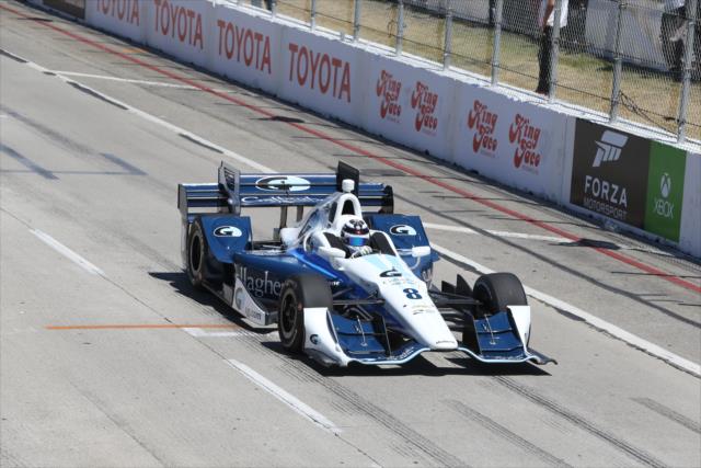 Max Chilton rolls down the frontstretch during the Toyota Grand Prix of Long Beach -- Photo by: Chris Jones