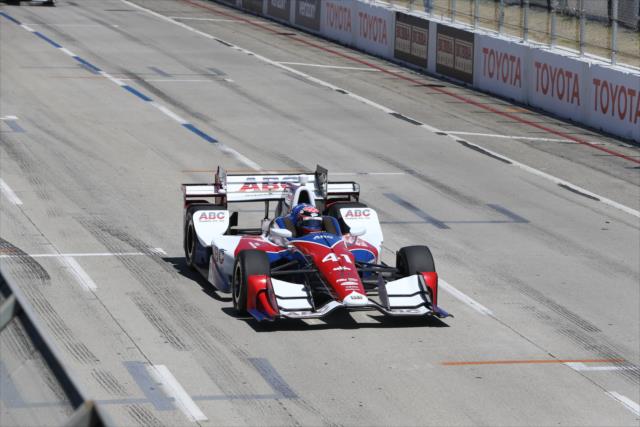 Jack Hawksworth rolls down the frontstretch during the Toyota Grand Prix of Long Beach -- Photo by: Chris Jones