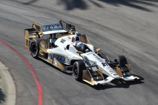 Josef Newgarden navigates the Turn 2-3 Fountain complex during the Toyota Grand Prix of Long Beach -- Photo by: Chris Owens