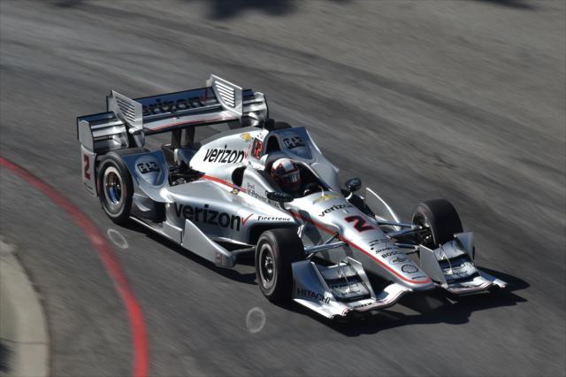 Juan Pablo Montoya rolls through the Turn 2-3 Fountain complex during the Toyota Grand Prix of Long Beach -- Photo by: Chris Owens