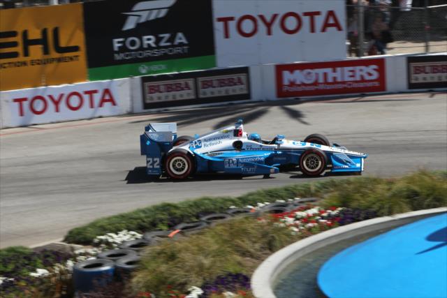 Simon Pagenaud rolls through the Turn 2-3 Fountain complex during the Toyota Grand Prix of Long Beach -- Photo by: Richard Dowdy