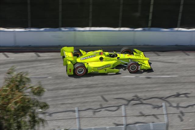 Simon Pagenaud sets sail towards Turn 4 during the Toyota Grand Prix of Long Beach -- Photo by: Richard Dowdy