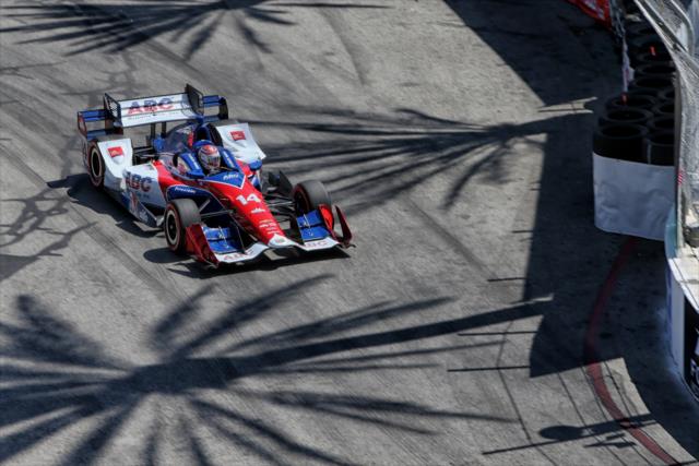 Carlos Munoz sets up for Turn 3 during the Toyota Grand Prix of Long Beach -- Photo by: Richard Dowdy