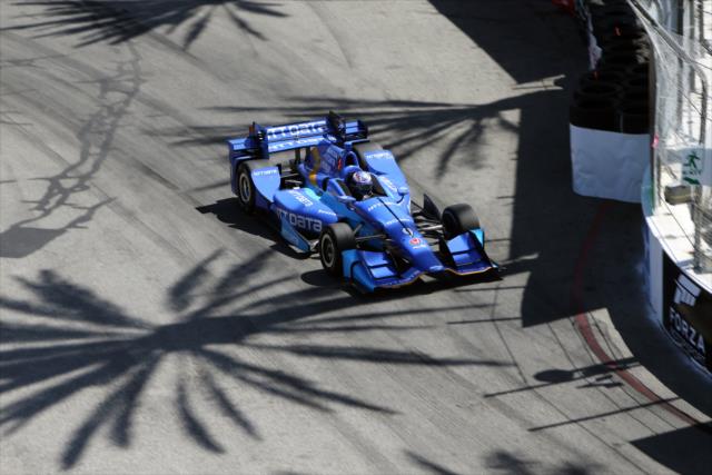 Scott Dixon sets up for Turn 3 during the Toyota Grand Prix of Long Beach -- Photo by: Richard Dowdy