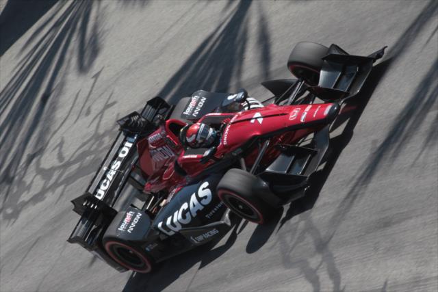 Mikhail Aleshin sets up for Turn 3 during the Toyota Grand Prix of Long Beach -- Photo by: Richard Dowdy