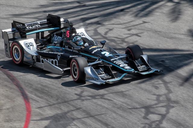 Josef Newgarden sets up for Turn 3 during the Toyota Grand Prix of Long Beach -- Photo by: Richard Dowdy