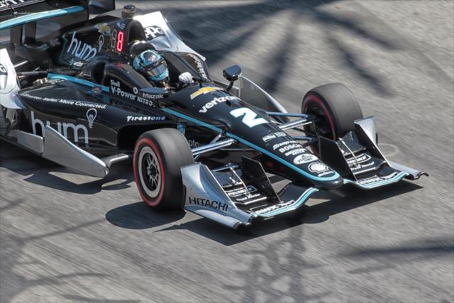 Josef Newgarden flies down the frontstretch during the Toyota Grand Prix of Long Beach -- Photo by: Richard Dowdy
