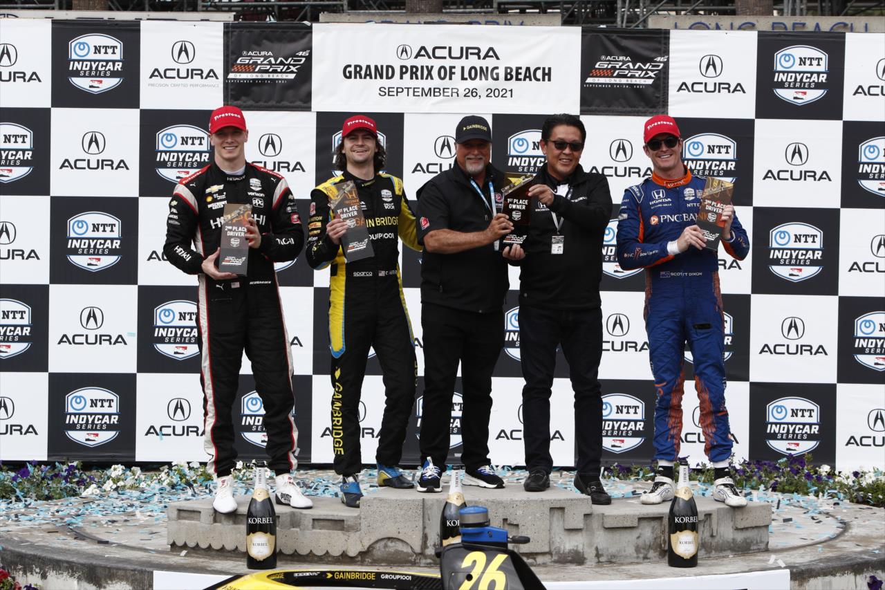 Josef Newgarden, Colton Herta, Michael Andretti and Scott Dixon - Acura Grand Prix of Long Beach -- Photo by: Chris Jones