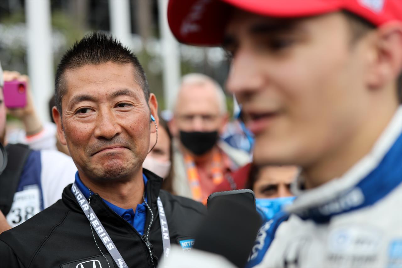 Roger Yasukawa with Alex Palou - Acura Grand Prix of Long Beach -- Photo by: Joe Skibinski