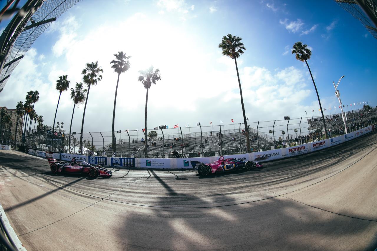 Helio Castroneves and Alexander Rossi - Acura Grand Prix of Long Beach - By: Joe Skibinski -- Photo by: Joe Skibinski