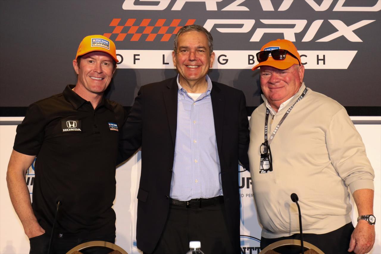 Scott Dixon, George Levy and Chip Ganassi - Acura Grand Prix of Long Beach - By: Joe Skibinski -- Photo by: Joe Skibinski