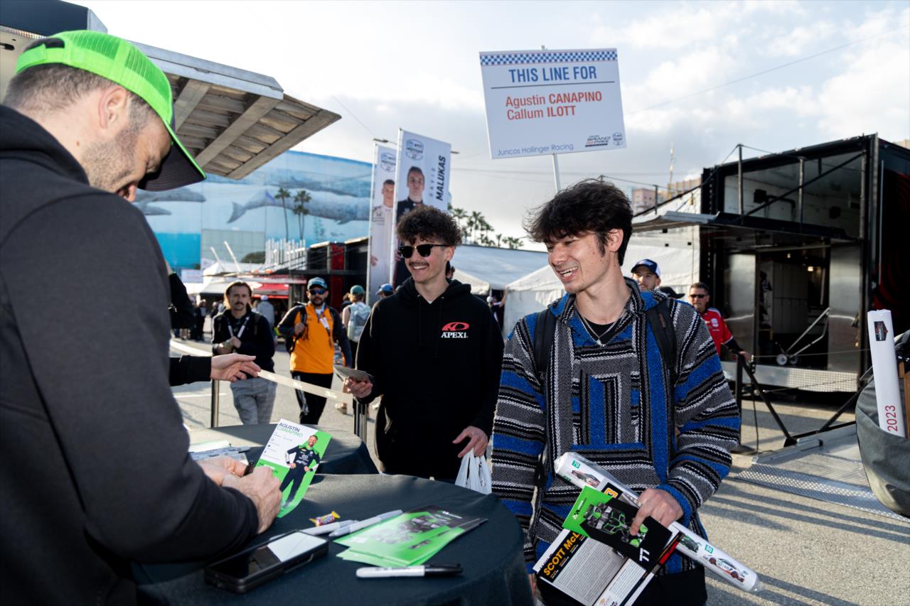 Agustin Canapino signs for fans - Acura Grand Prix of Long Beach - By: Travis Hinkle -- Photo by: Travis Hinkle