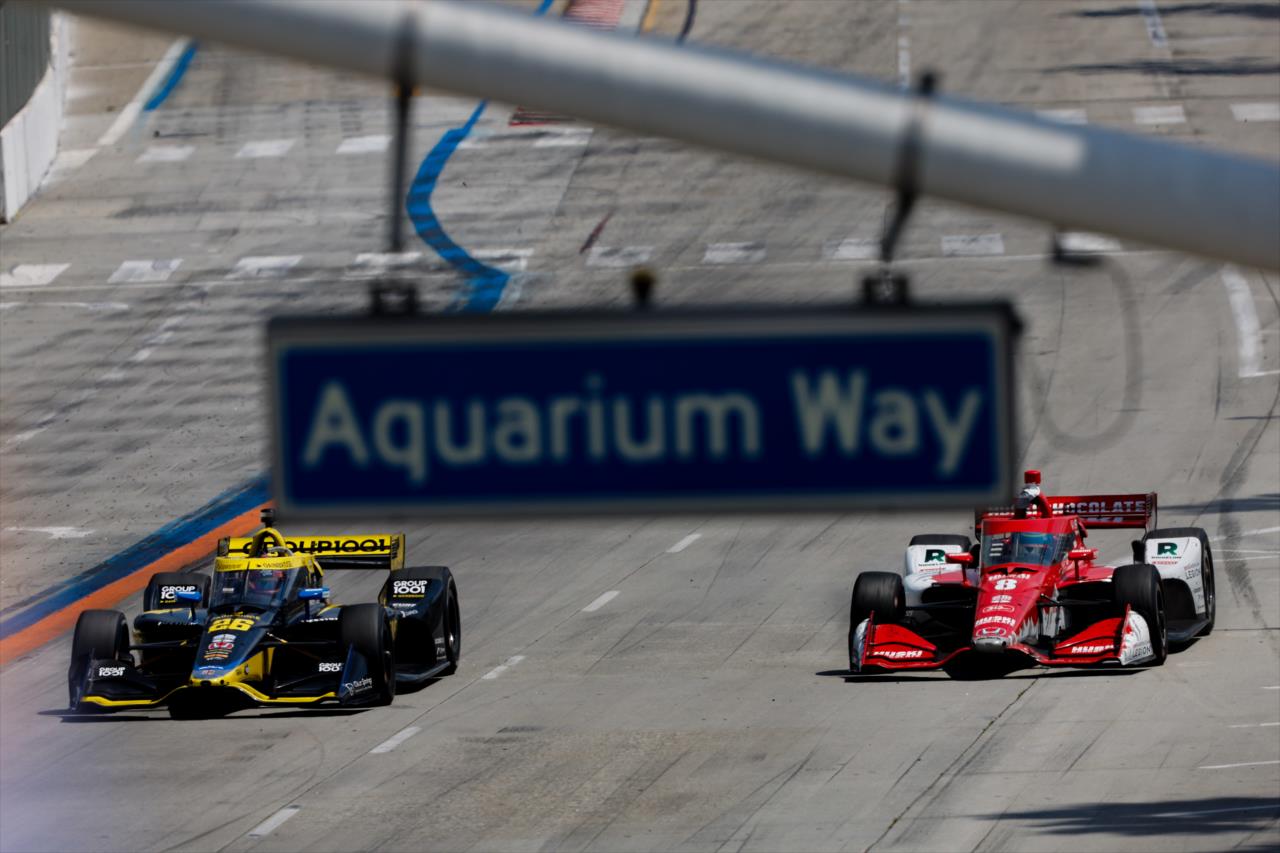 Colton Herta and Marcus Ericsson - Acura Grand Prix of Long Beach - By: Joe Skibinski -- Photo by: Joe Skibinski