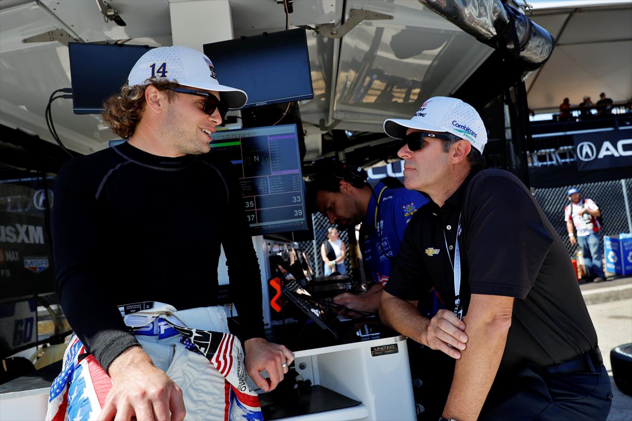 Santino Ferrucci and Larry Foyt - Acura Grand Prix of Long Beach - By: Paul Hurley -- Photo by: Paul Hurley