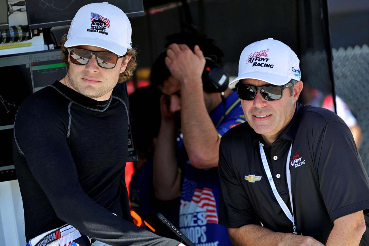 Santino Ferrucci and Larry Foyt - Acura Grand Prix of Long Beach - By: Paul Hurley -- Photo by: Paul Hurley