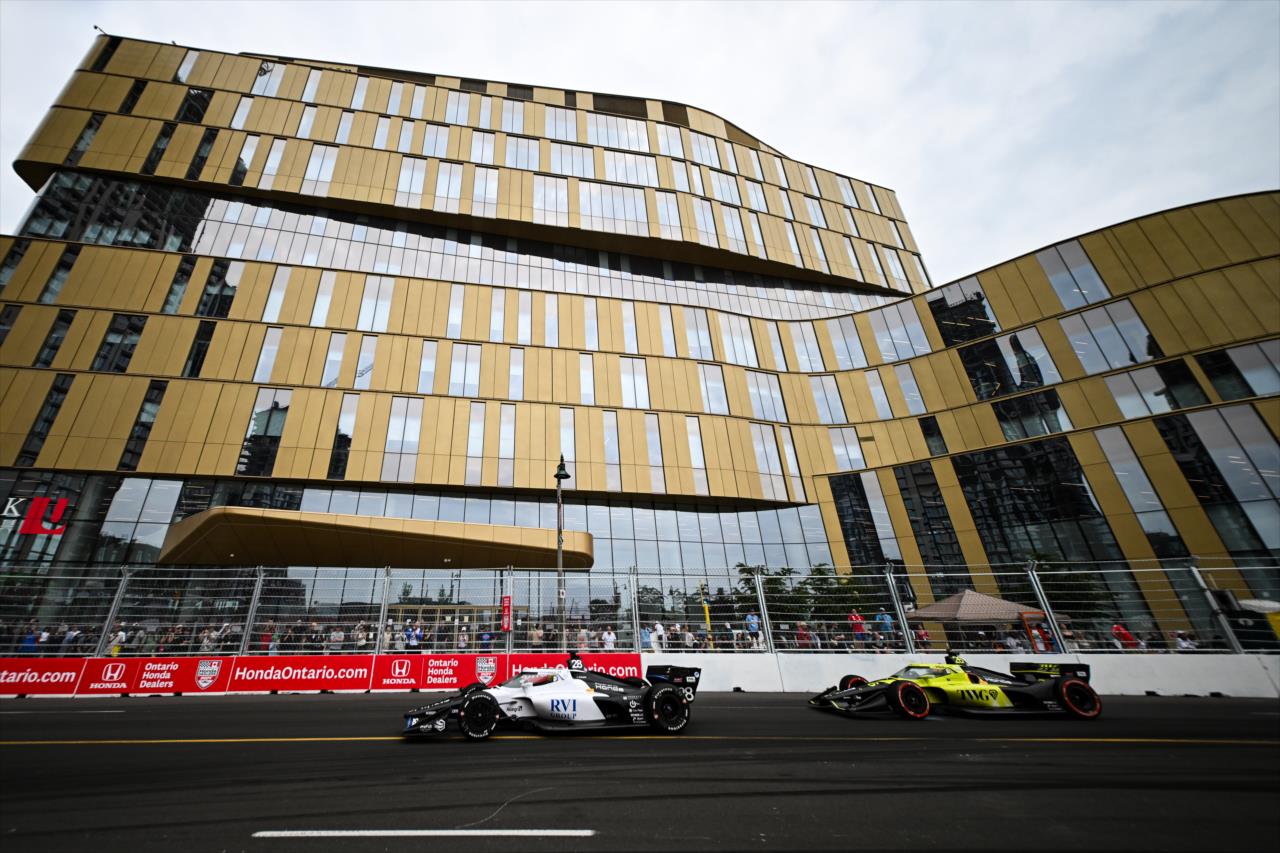 Marcus Ericsson and Will Power - Ontario Honda Dealers Indy at Markham - By: James Black -- Photo by: James  Black