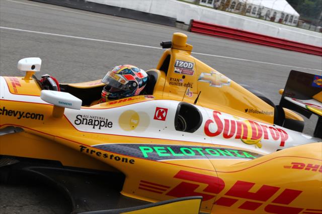 Ryan Hunter-Reay leaves pit lane during the Mid-Ohio Open Test -- Photo by: Chris Jones