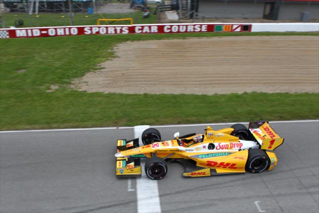 Ryan Hunter-Reay goes out for testing at Mid-Ohio -- Photo by: Chris Jones