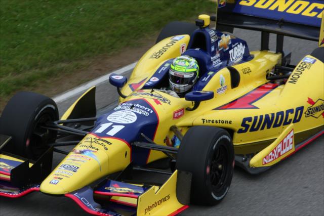 Tony Kanaan on the frontstretch during the Mid-Ohio Open Test -- Photo by: Chris Jones