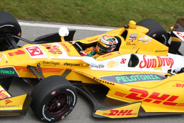 Ryan Hunter-Reay on the frontstretch at Mid-Ohio -- Photo by: Chris Jones