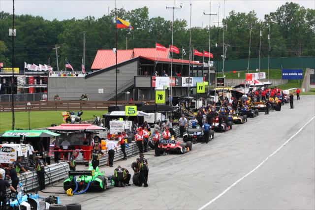 Teams get ready for the open test at the Mid-Ohio Sports Car Course -- Photo by: Chris Jones