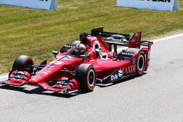 Graham Rahal rolls down the backstretch during the parade laps prior to the Honda Indy 200 at Mid-Ohio -- Photo by: Bret Kelley